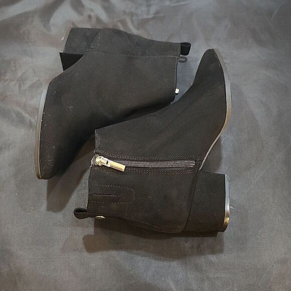 A.NEW.DAY POINTED TOE LOW BLOCK-HEEL ANKLE BOOTS - Picture 13 of 16